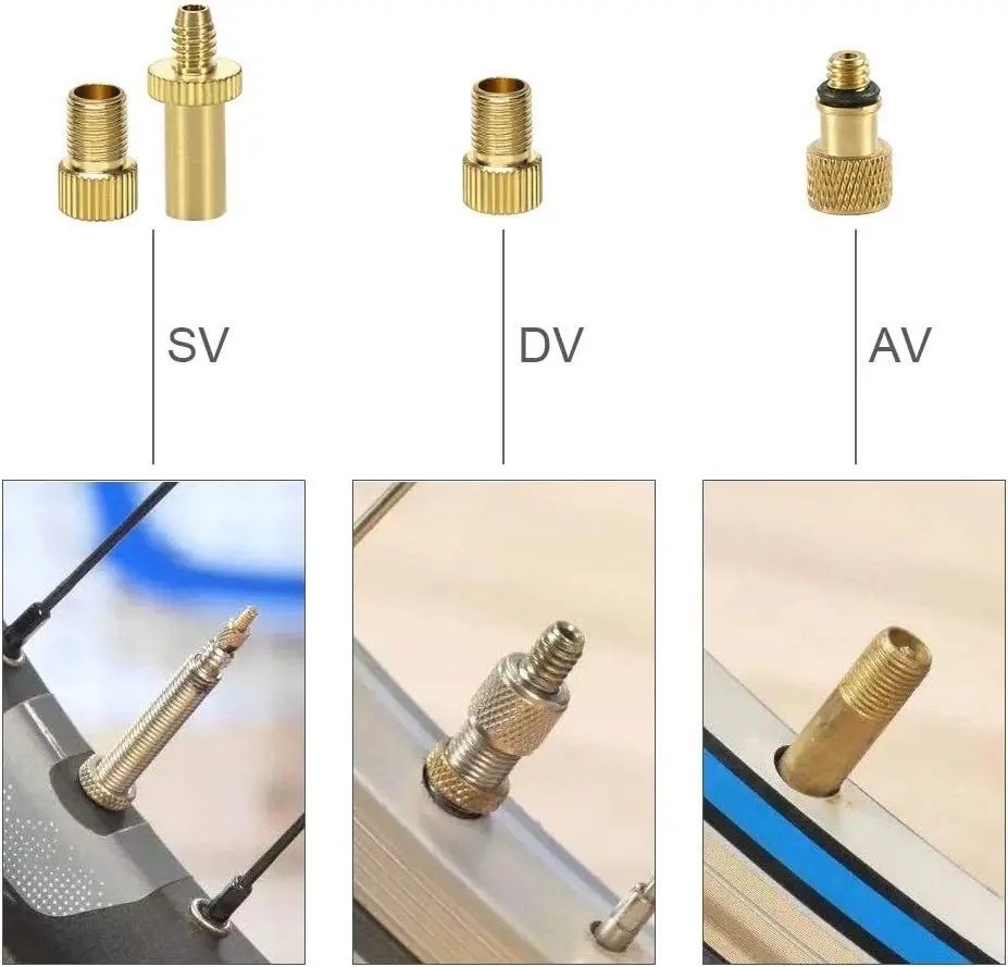 15er Fahrradventiladapter Set Presta Schrader Dunlop Aufpumpen Dichtungsring – 15er