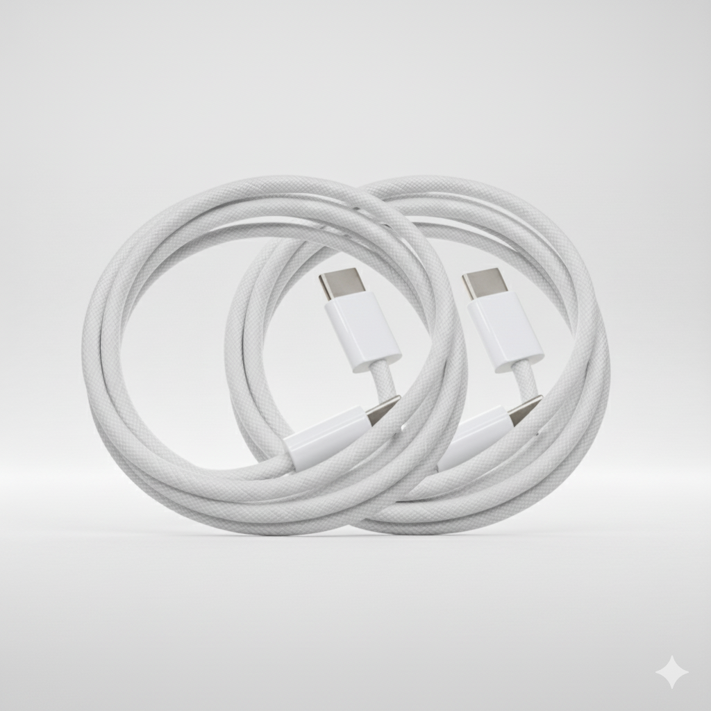 2 Stück 60W Ladekabel USB C zu C für iPhone 15 16 iPad Pro Samsung Android 1m