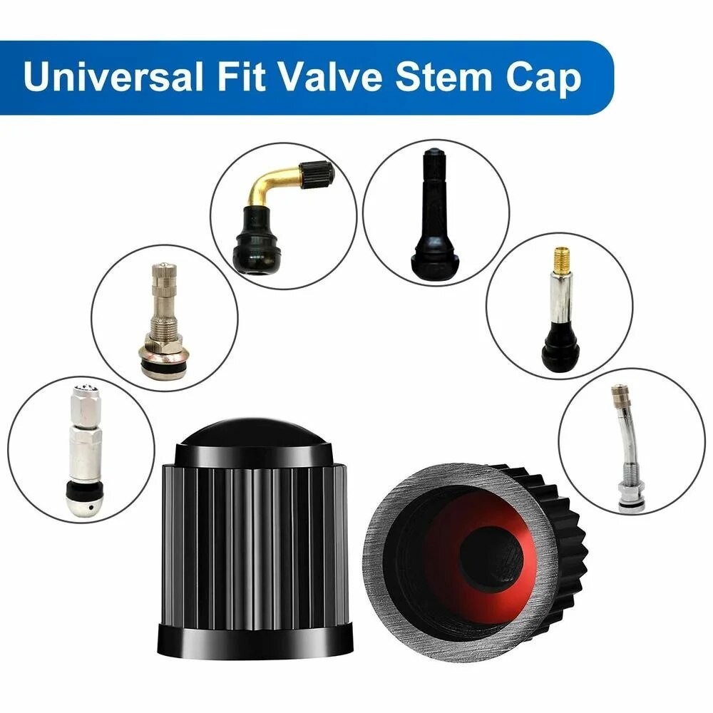 Fahrrad-Ventil Adapter Set 2 Presta-Schrader-Adapter + 2 Kappen 4er Set