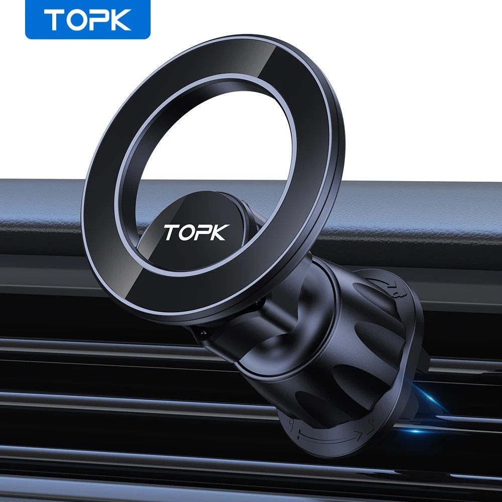 Magnetische Auto Handyhalterung Lüftung TOPK 360° Magsafe Halter iPhone Samsung