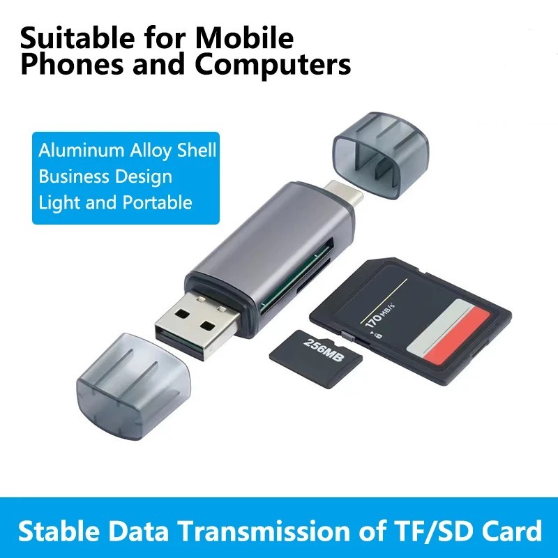 2x Kartenleser 4-in-1 SD USB 2.0 Micro SD OTG Adapter für PC Laptop Flash XC TF