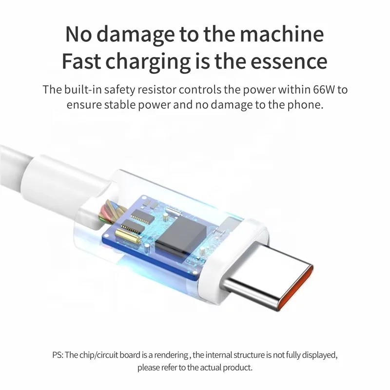 66W 6A USB-C Schnell Ladekabel 1m 3 Stück Datenkabel für iPhone Xiaomi Fast