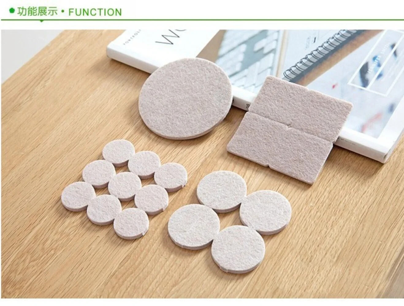 Selbstklebende Filzpads Möbel - Schutz & Lärmminderung - 0,5 cm Dicke - 10 Stk