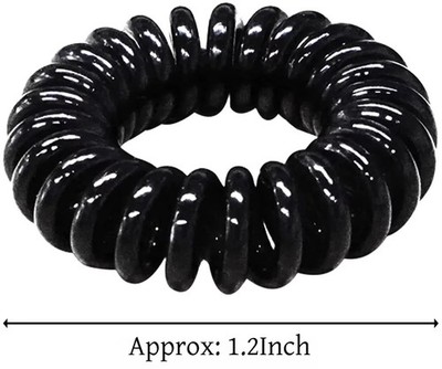 5er Set Spiral-Haargummis Weiß Ø 30mm Starker Halt & Knickfrei Wasserfest
