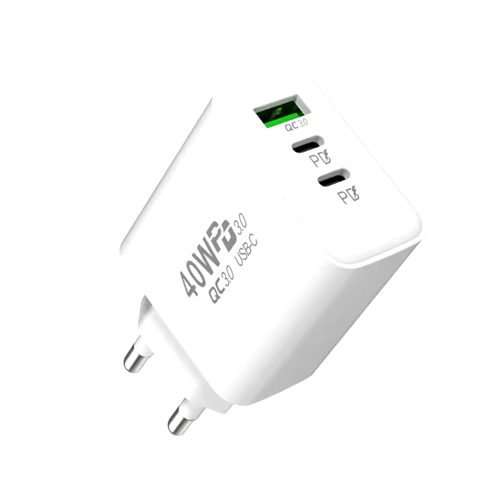 40W Schnell Ladegerät USB A 3.0 + 2 x USB C für iPhone Adapter Samsung Universal