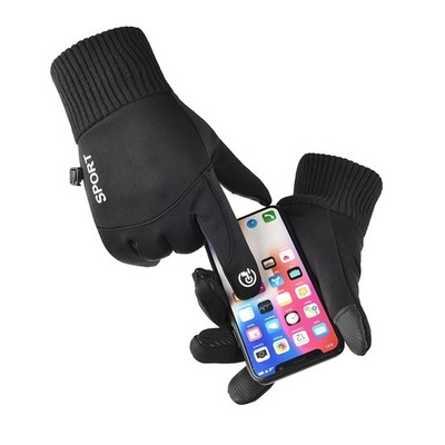 Winter Thermo Handschuhe Herren Wasserdicht Touchscreen Winddicht Grip Sport L
