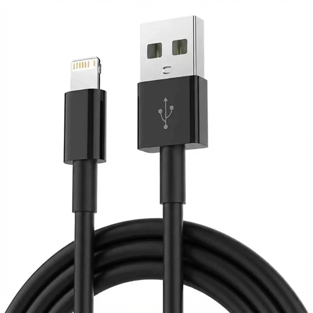 Ladekabel für iPhone 6 7 8 XR X XS 11 12 13 14 USB iPad Pro 1m Schwarz