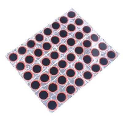 48x Fahrrad Flickzeug Gummi Flicken Set Reifen Reparatur Patches 25mm Universal