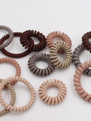 Spiral Haargummi Telefonkabel elastisch 5x Stretch Haarband Zopfgummi Damen