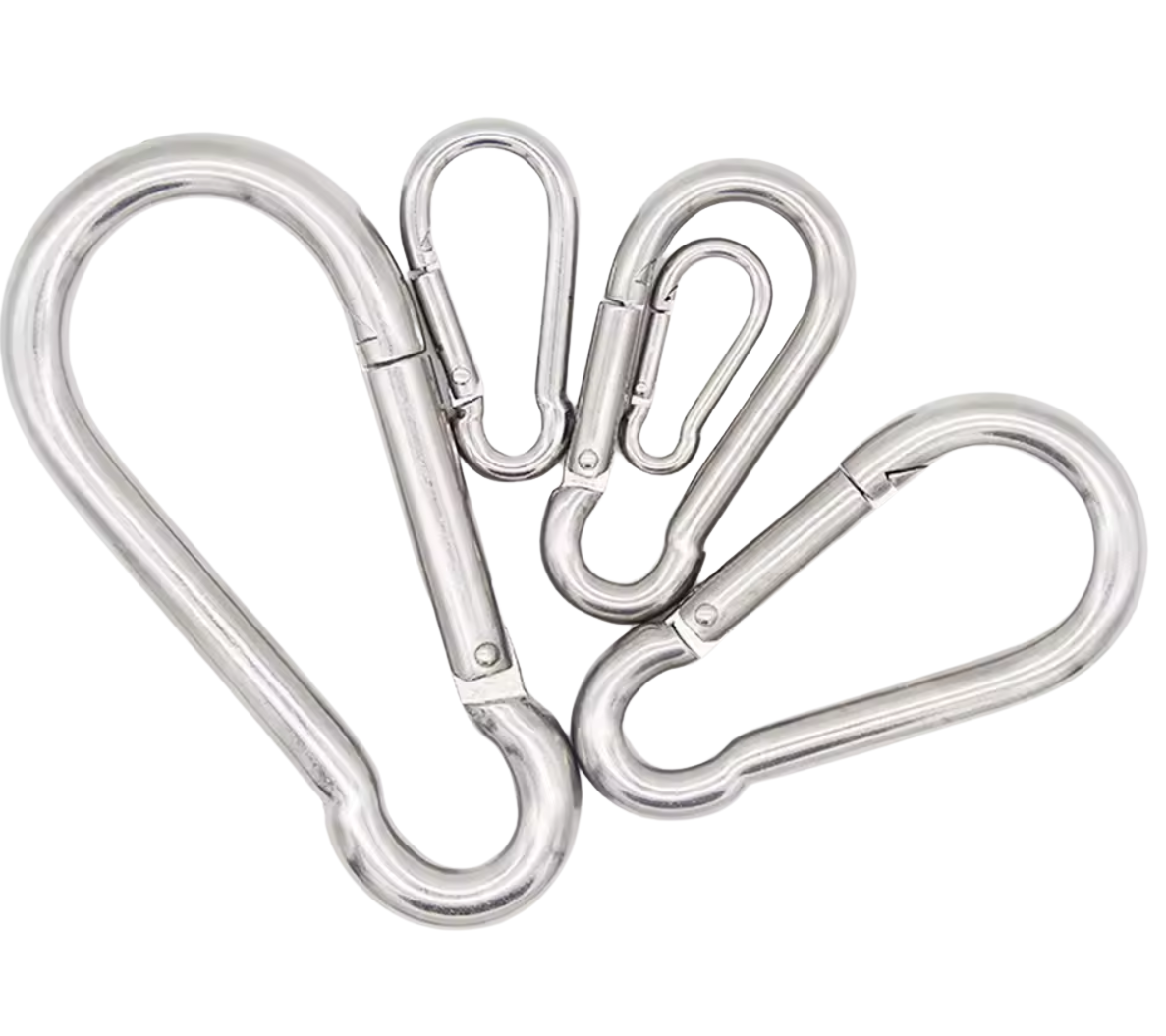 Edelstahl Karabinerhaken A4 Karabiner Haken Rostfrei 5x50 Schnapphaken