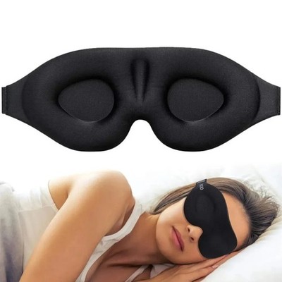 3D Schlafmaske Premium Blickdicht & Druckfrei Ergonomische Reise-Augenmaske
