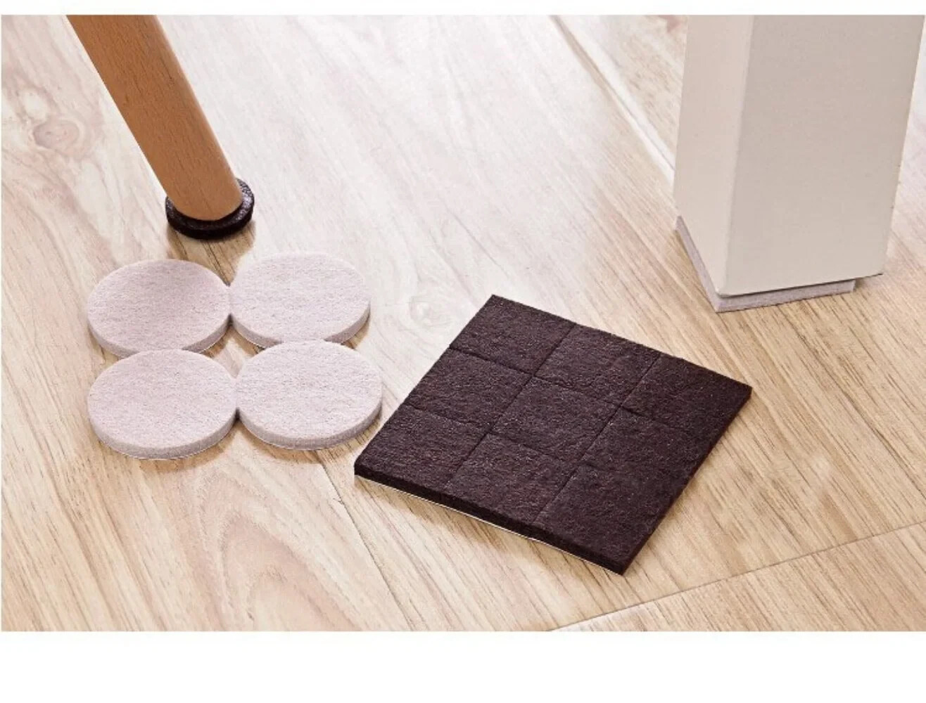 Selbstklebende Filzpads Möbel - Schutz & Lärmminderung - 0,5 cm Dicke - 10 Stk