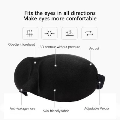 3D Schlafmaske Premium | Blickdicht & Atmungsaktiv | Ergonomische Augenmaske Rei