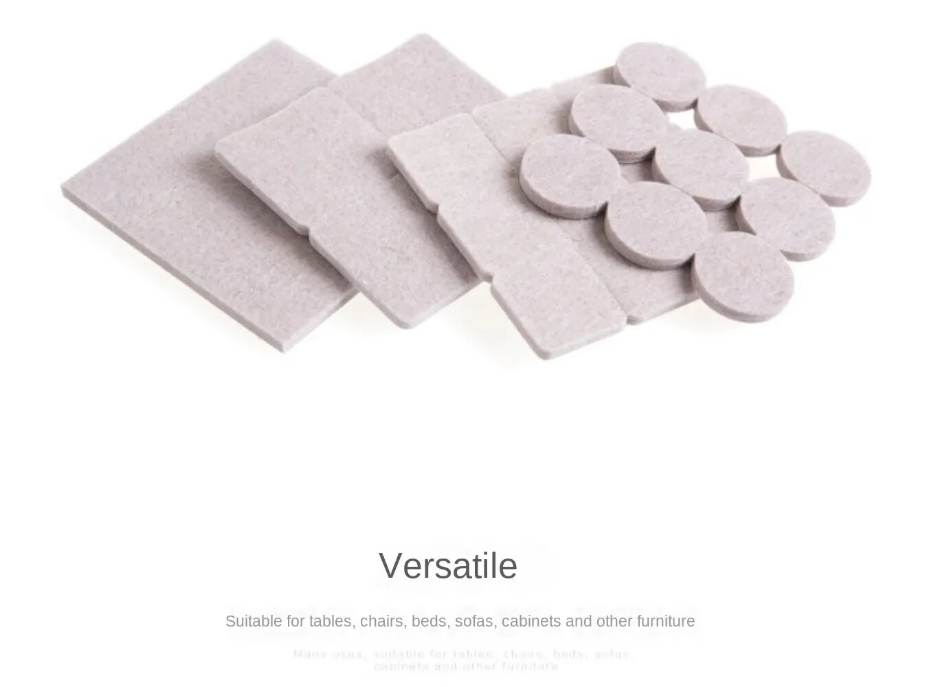 Selbstklebende Filzpads Möbel - Schutz & Lärmminderung - 0,5 cm Dicke - 10 Stk