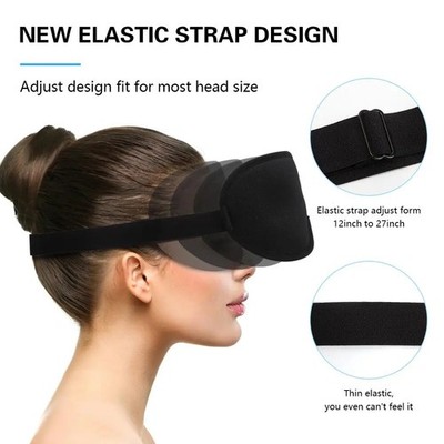 3D Schlafmaske aus Seide & Memory-Schaum 100% blickdicht & druckfrei entspannen