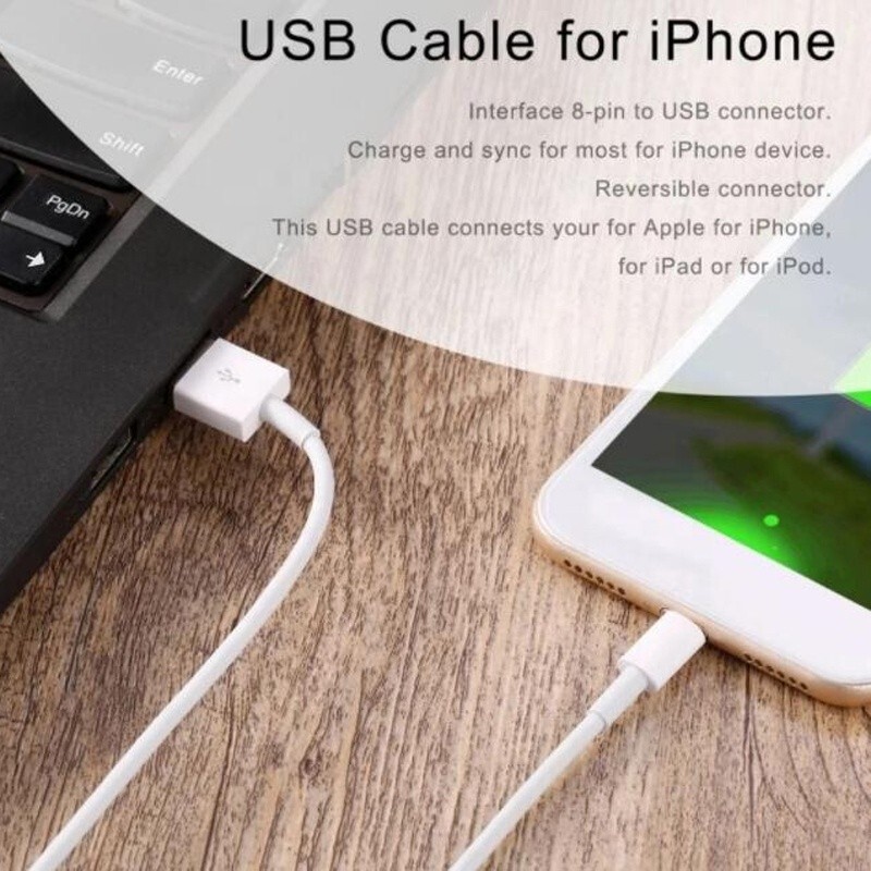 3 Stück Apple iPhone Ladekabel für 6 7 8 XR X XS 11 12 13 14 USB iPad Pro 1m
