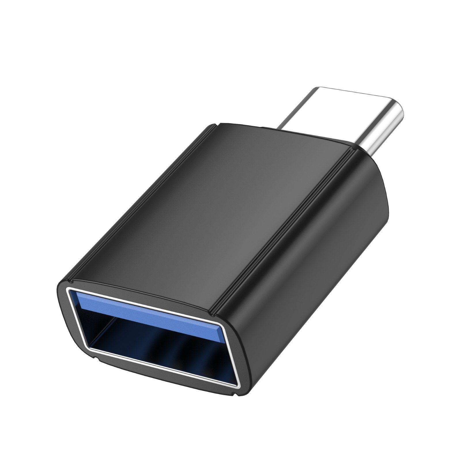 4x USB A auf USB C Adapter OTG 3.2 Schnellladen Datenübertragung Schwarz