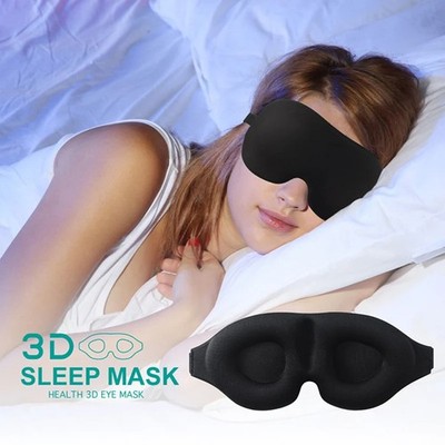 3D Schlafmaske Premium | Blickdicht & Atmungsaktiv | Ergonomische Augenmaske Rei