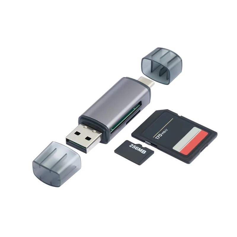 USB 2.0 Kartenleser 4-in-1 SD Micro SD OTG Adapter für PC Laptop Flash XC TF