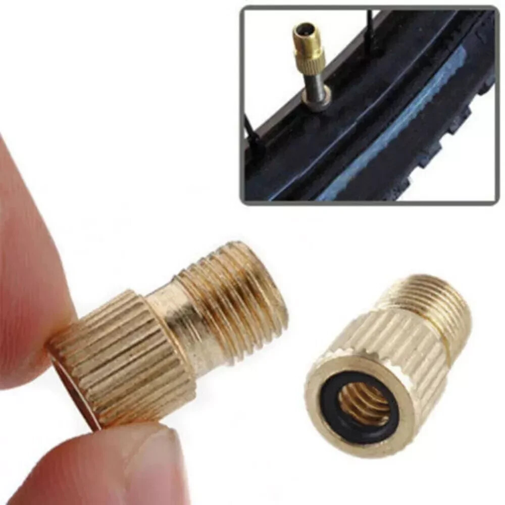 Fahrrad-Ventil Adapter Set 2 Presta-Schrader-Adapter + 2 Kappen 4er Set