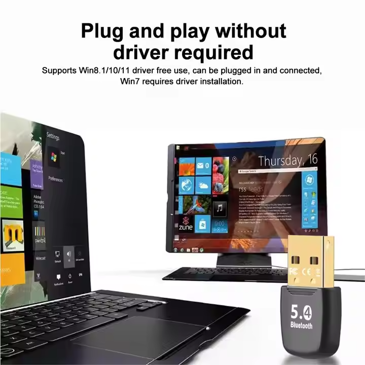 Bluetooth 5.4 Adapter USB Stick mit LED Dongle für Windows PC Notebook