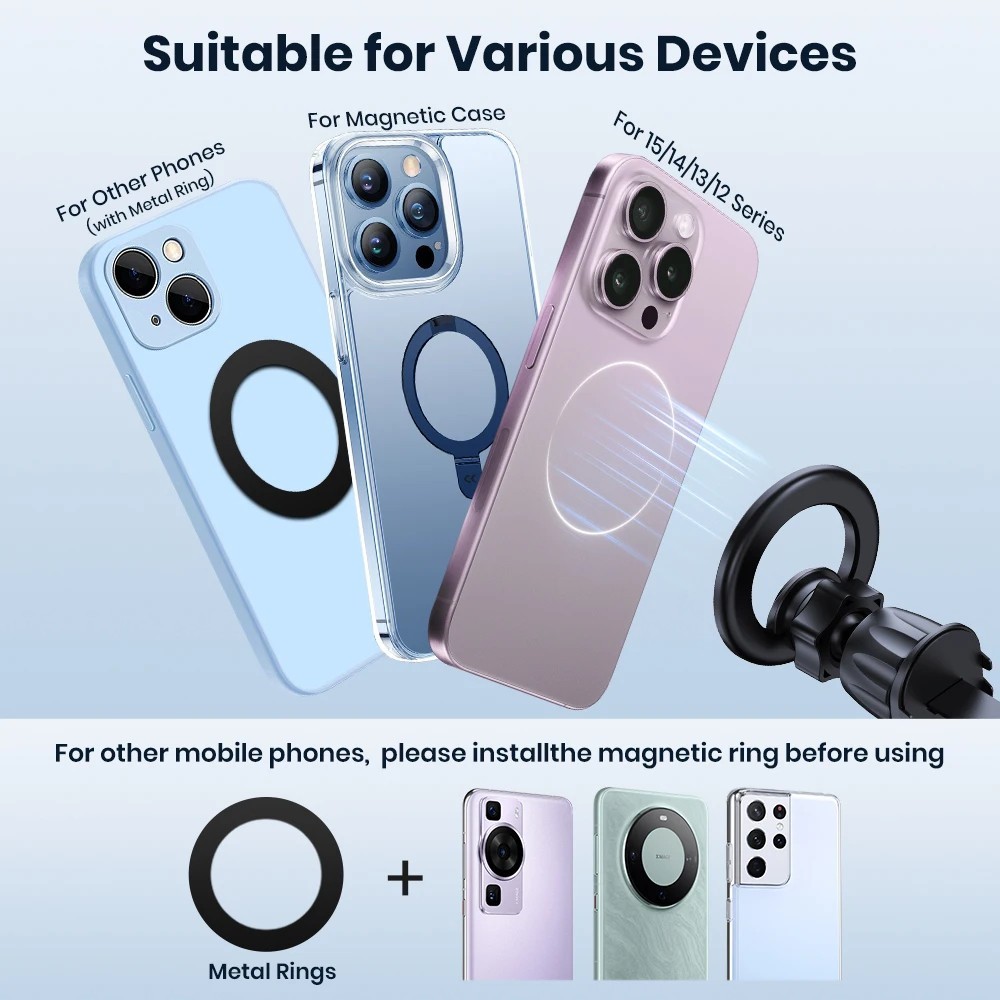 Magnetische Auto Handyhalterung Lüftung TOPK 360° Magsafe Halter iPhone Samsung