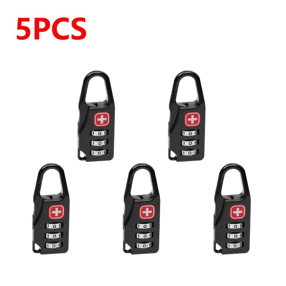 5 Stück Mini Zahlenschloss 30mm Vorhängeschloss für Reisegepäck Rucksack Koffer