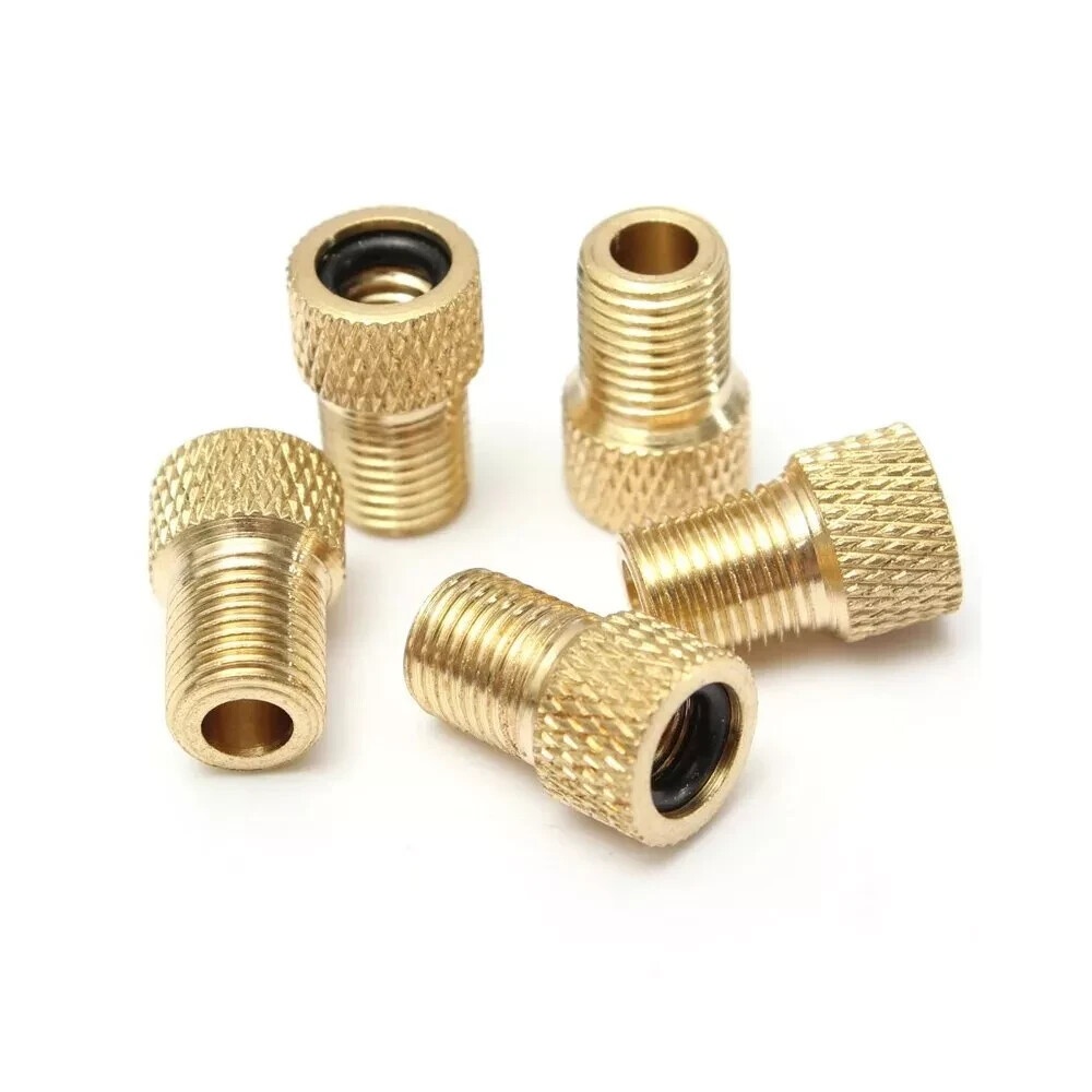 Fahrrad-Ventil Adapter Set 2 Presta-Schrader-Adapter + 2 Kappen 4er Set