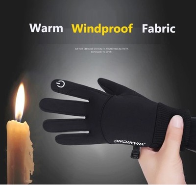 Winter Thermo Handschuhe Herren Wasserdicht Touchscreen Winddicht Grip Sport L