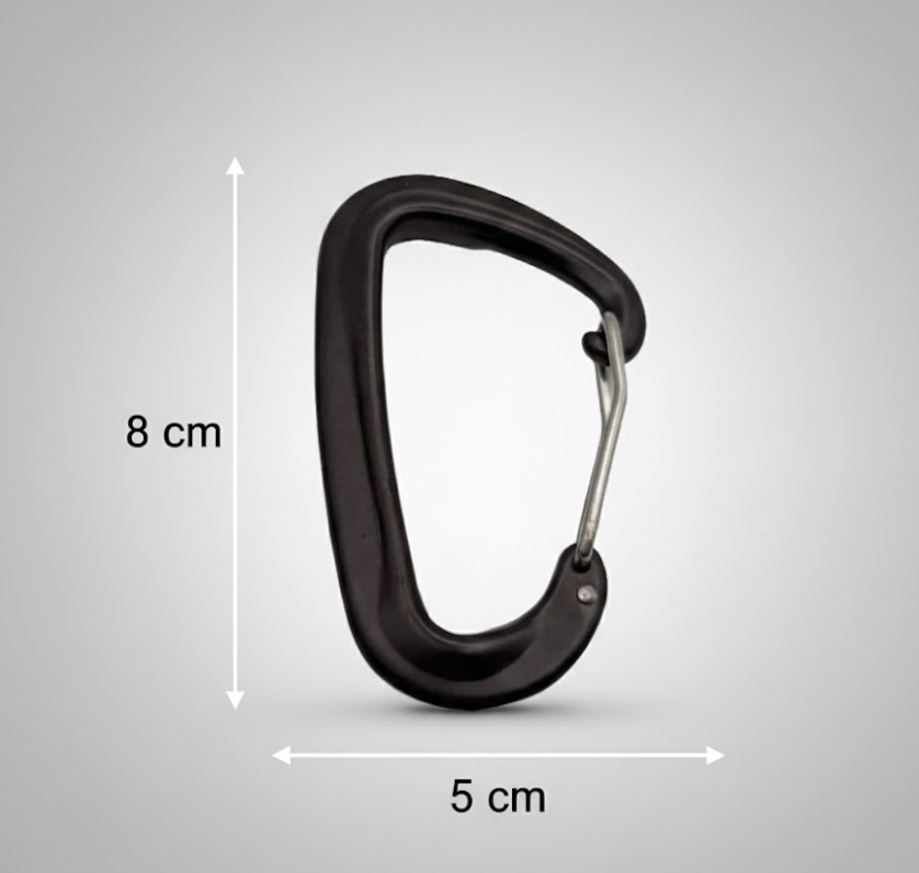 Karabinerhaken Edelstahl 8kN 816kg Anthrazit Mountaineering Haken Clip