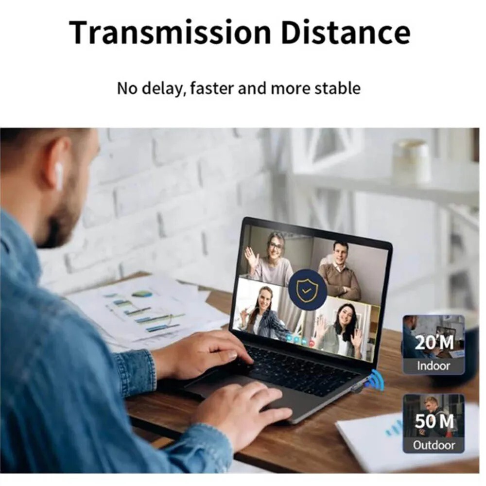 Bluetooth Adapter 5.3 Stick USB Transmitter Dongle PC Notebook Bluetooth Adapter