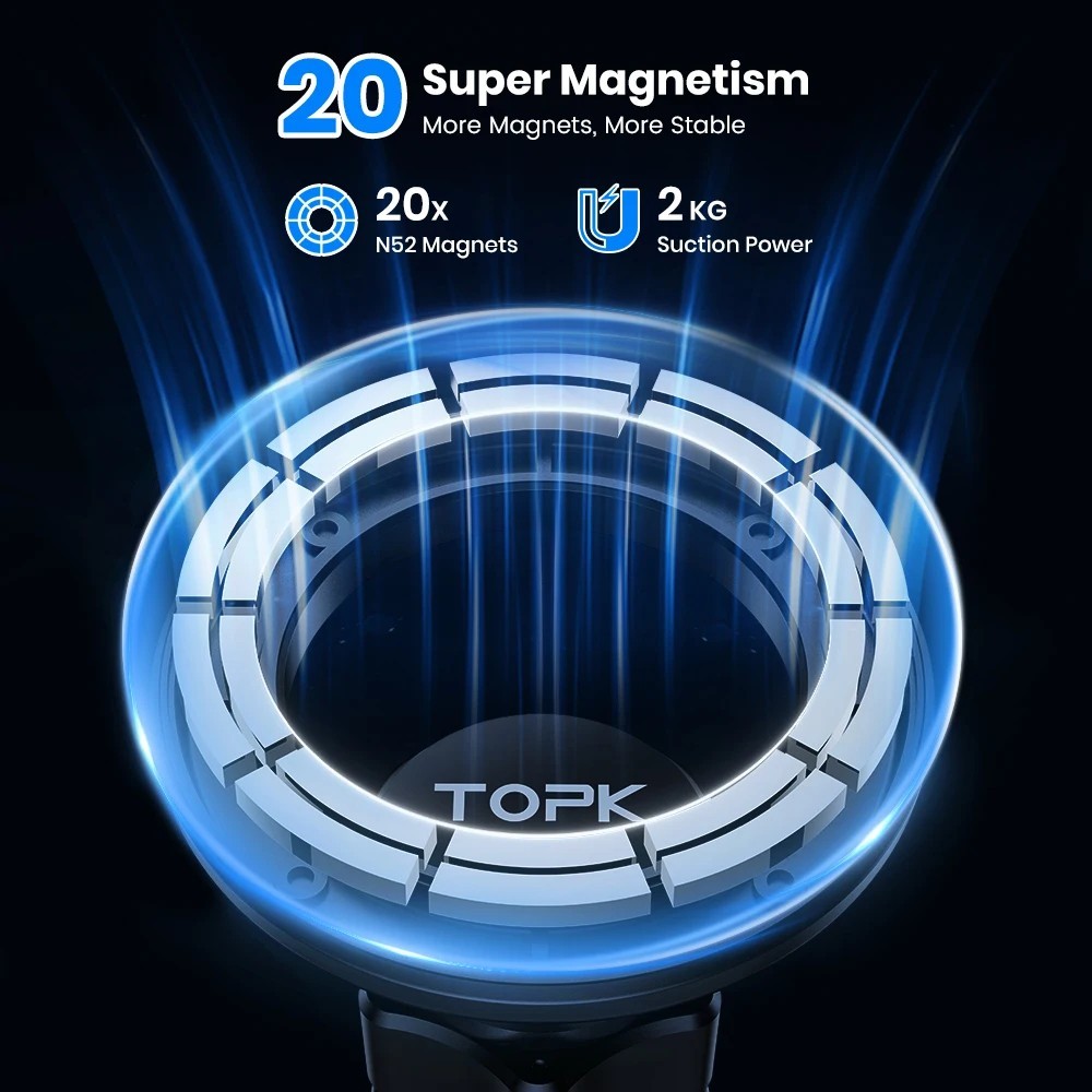 Magnetische Auto Handyhalterung Lüftung TOPK 360° Magsafe Halter iPhone Samsung