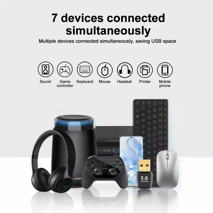 Bluetooth 5.4 Adapter USB Stick mit LED Dongle für Windows PC Notebook
