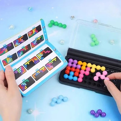 IQ Fit 120 Herausforderungen 2D 3D Puzzle Kinderspiel Reisespiel
