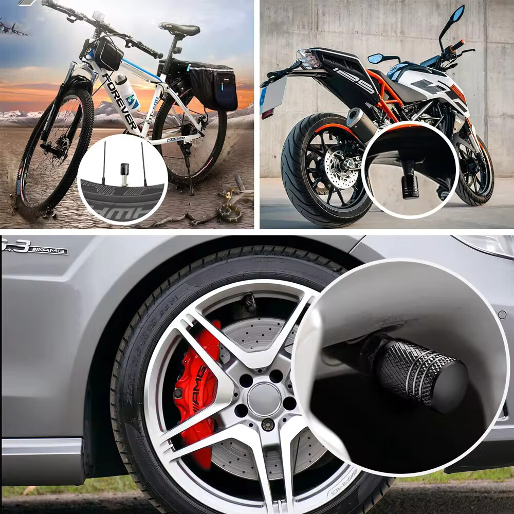 Ventilkappen Kunststoff Schrader Reifenventil Auto Fahrrad Moped Schwarz – 2 Stück