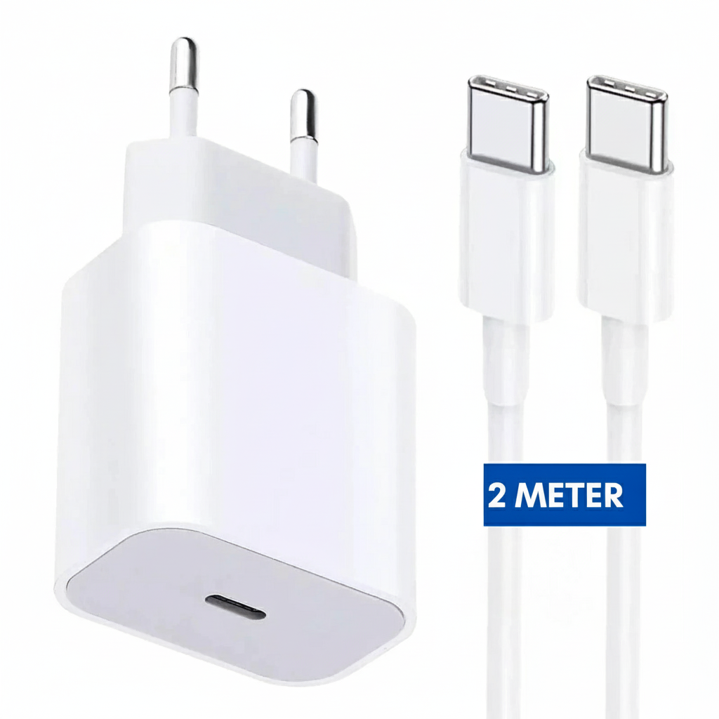 20W Ladekabel Schnell Ladegerät USB C Universal 15 16 17 Pro Max Adapter 2 Meter