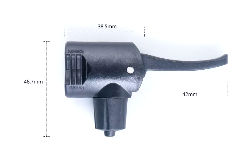 Pumpendüsenadapter für Fahrradpumpe Doppelventil Schrader/Presta bis 150 PSI ABS