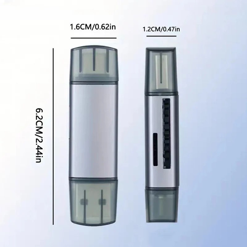 2x Kartenleser 4-in-1 SD USB 2.0 Micro SD OTG Adapter für PC Laptop Flash XC TF