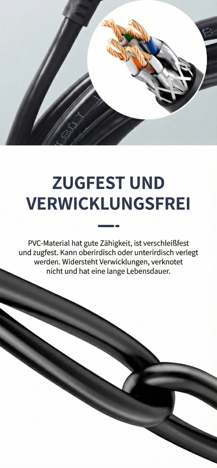 Netzwerkkabel Patchkabel Cat8 Cat.8.1 S/FTP RJ45 TPE LAN 0,5 - 20m – 0,5 Meter