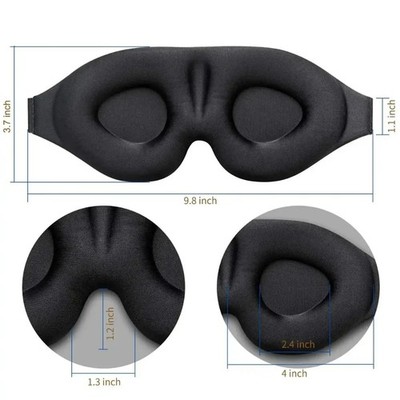 3D Schlafmaske Premium Blickdicht & Druckfrei Ergonomische Reise-Augenmaske