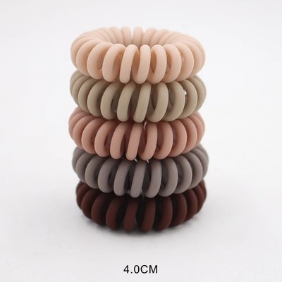 Spiral Haargummi Telefonkabel elastisch 5x Stretch Haarband Zopfgummi Damen