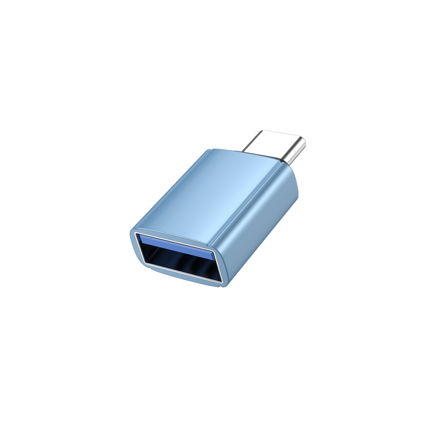 USB A auf USB C Adapter OTG 3.2 Schnellladen Datenübertragung Blau