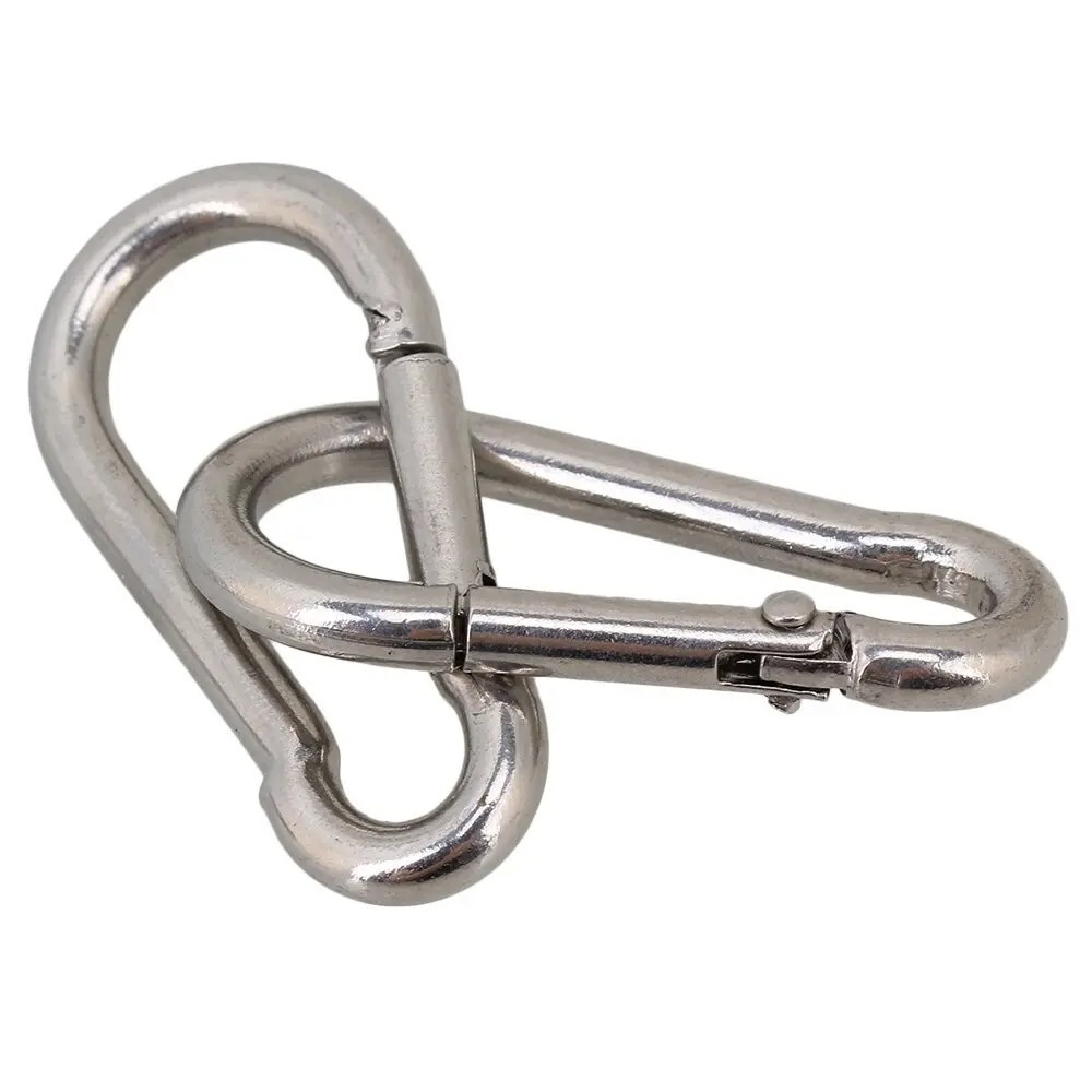 Edelstahl Karabinerhaken A4 Karabiner Haken Rostfrei 6x60 Schnapphaken