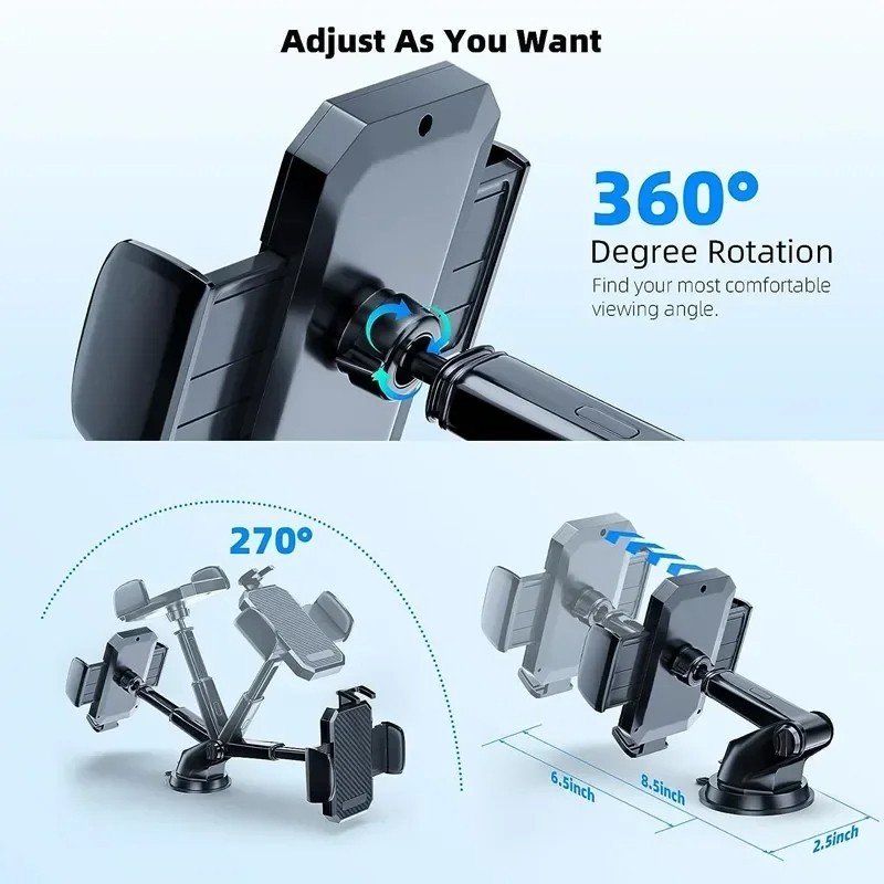 2 Stück Auto Handyhalterung Kfz Saugnapf  Smartphone Halter Armaturenbrett