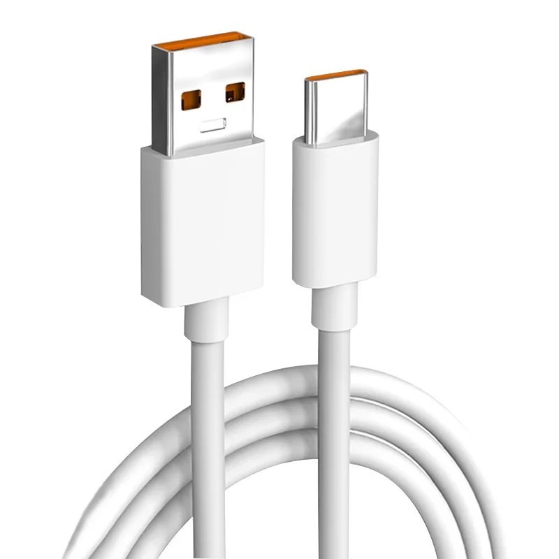 66W 6A USB-C Schnell Ladekabel 1m Datenkabel für Huawei Xiaomi Fast Charge Weiss